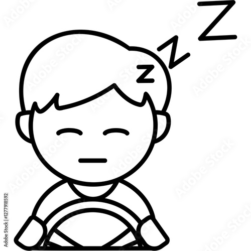 No Driving While Drowsy Icon