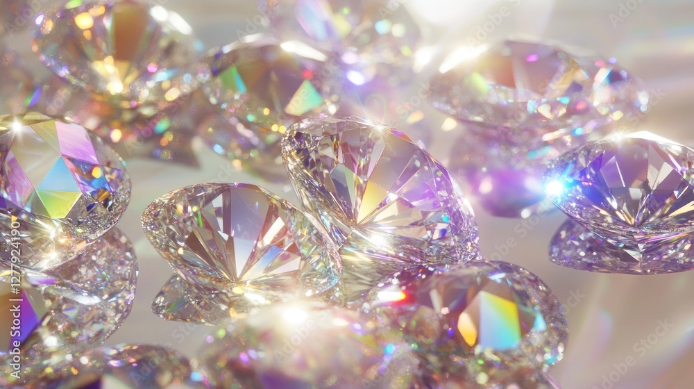 Shimmering diamonds reflect light creating a stunning and dazzling display Shimmering diamonds reflect light creating a stunning and dazzling display