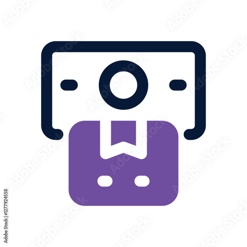 cash on delivery dual tone icon. Sleek and modern vector icon for websites, mobile apps, marketing materials, and corporate design. Fully scalable and ready to use.