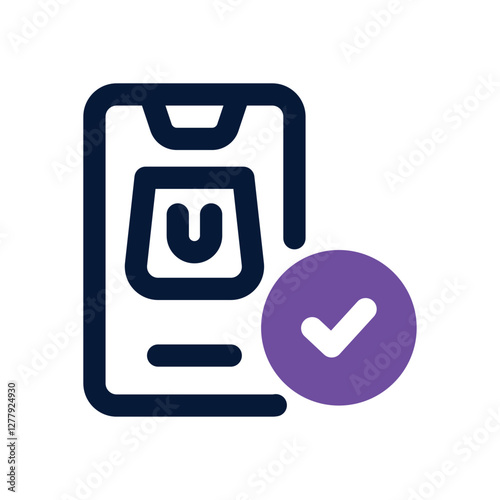 online order dual tone icon. Sleek and modern vector icon for websites, mobile apps, marketing materials, and corporate design. Fully scalable and ready to use.