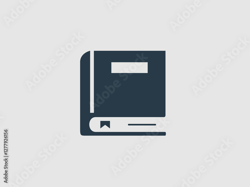 This is a flat vector illustration of a closed book icon