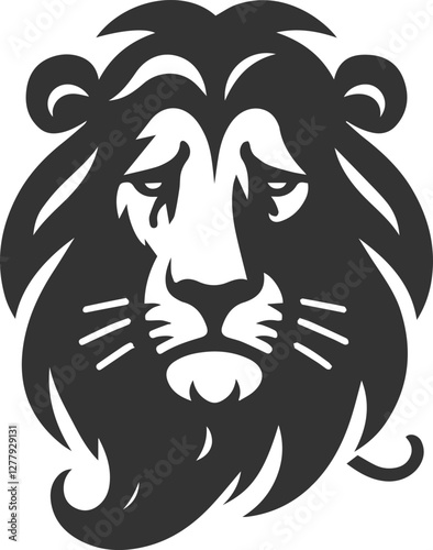 A lion with drooping ears looking heartbroken