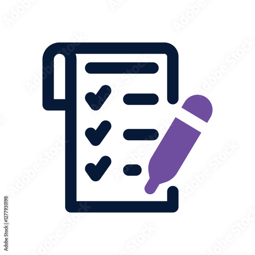 shopping list dual tone icon. Sleek and modern vector icon for websites, mobile apps, marketing materials, and corporate design. Fully scalable and ready to use.