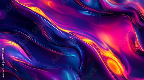 Wallpaper Mural Abstract Vibrant Liquid Swirls: A Symphony of Color and Light Torontodigital.ca
