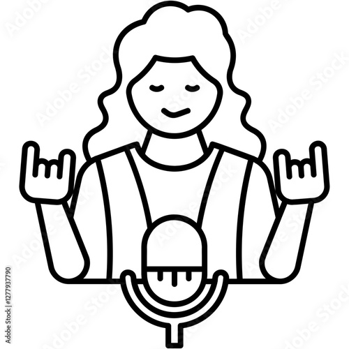 Rocker Singer Icon