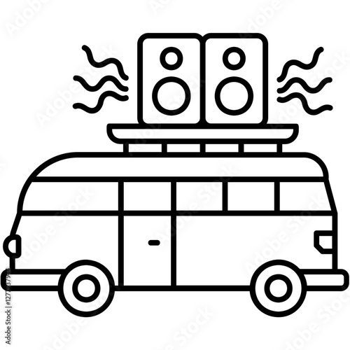 Concert Tour Bus Icon