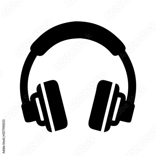 Wireless headphones Podcast Equipment vector icon pictogram