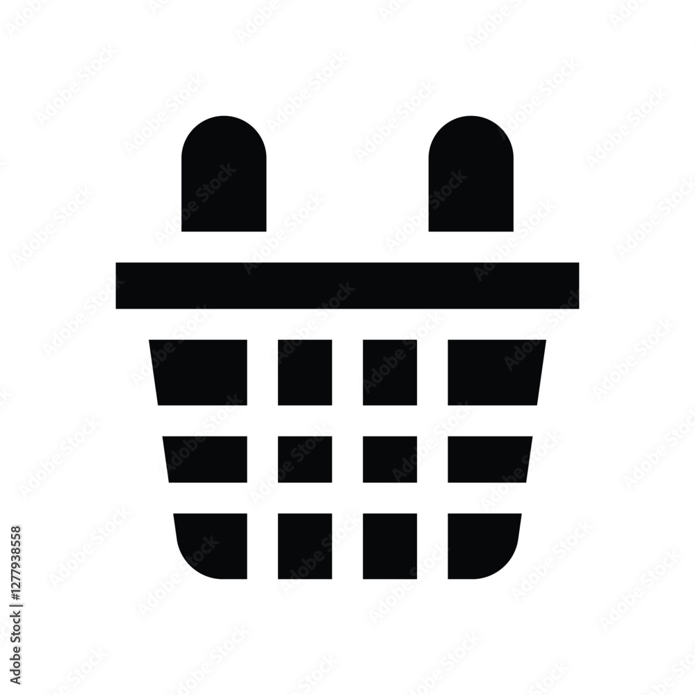 shopping basket glyph icon. Strong and solid vector icon for websites, mobile interfaces, presentations, and visual branding. High quality and easy to edit. shopping basket glyph icon. Strong and solid vector icon for websites, mobile interfaces, presentations, and visual branding. High quality and easy to edit.