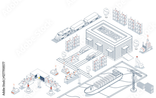 Smart warehouse automation with AGVs and AMRs, delivering global logistics solutions through integrated robotics and intelligent systems.