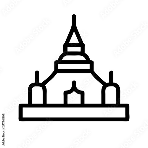 The most famous tourist destinations in Asia pictogram