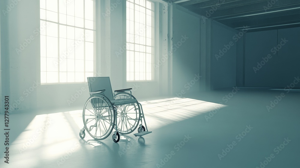 Modern Adjustable Wheelchair in Bright Studio Environment