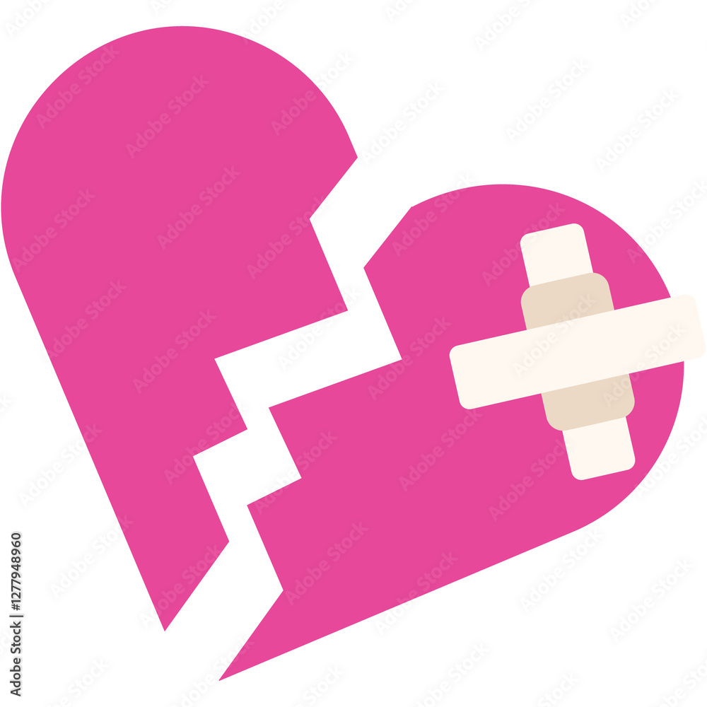 Fototapeta premium Broken Heart Illustration