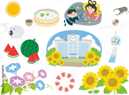夏のイラスト素材　セット
