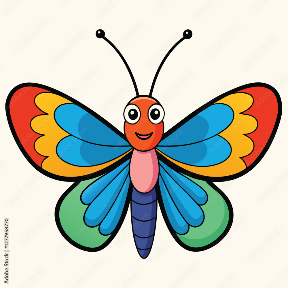 Fototapeta premium butterfly on white background