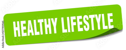 healthy lifestyle sticker. healthy lifestyle label