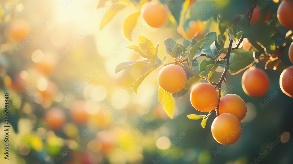 Fresh fruits with sunlight create a vibrant background. The blurred background makes a healthy and inspiring atmosphere for cooking or healthy lifestyle. Fresh fruits with sunlight create a vibrant background. The blurred background makes a healthy and inspiring atmosphere for cooking or healthy lifestyle.