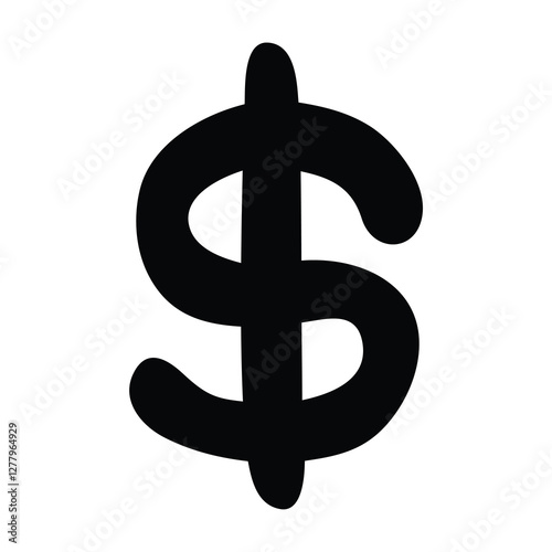 Dollar sign vector, dollar sign clip art, dollar currency symbol, US dollar money currency sign