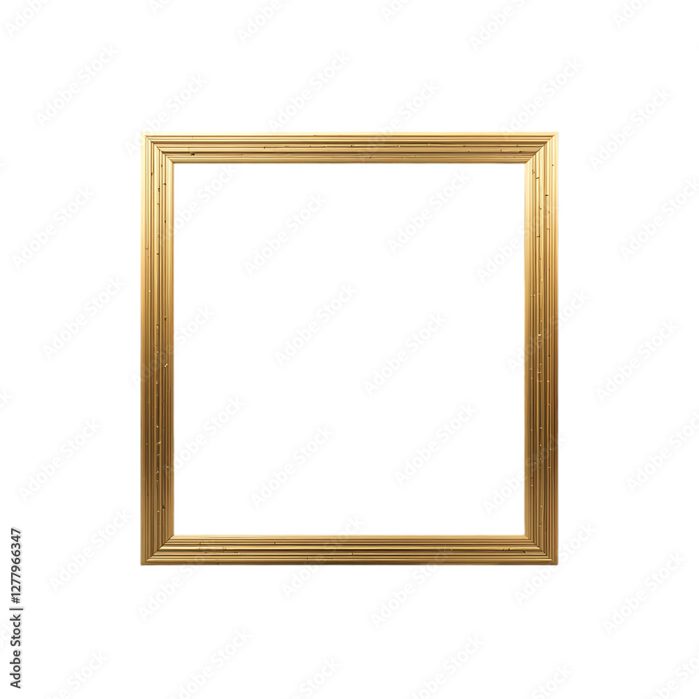 Gold Picture Frame: Antique Style isolated on transparent background Gold Picture Frame: Antique Style isolated on transparent background