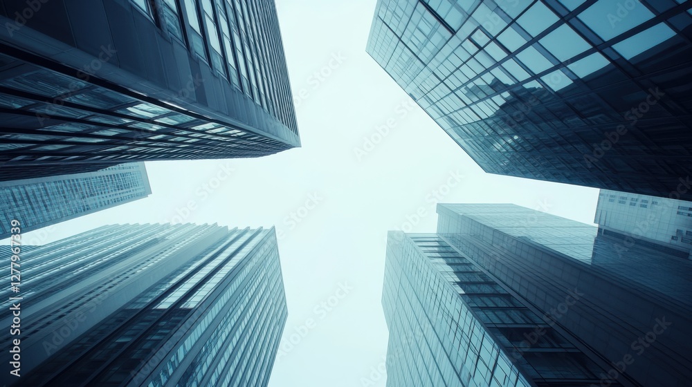 Fototapeta premium Federal Reserve building in a modern metropolis. Featuring economic oversight and monetary policy