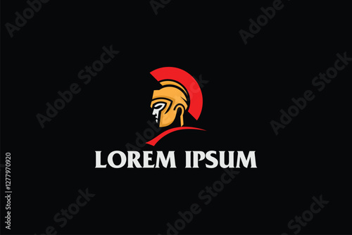 Abstract roman warrior Spartan or Titan vector image logo