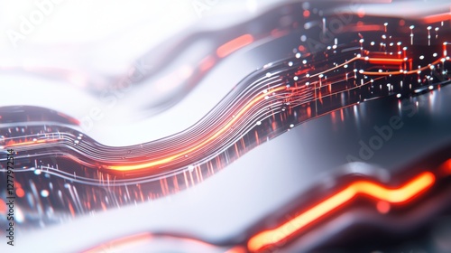 Wallpaper Mural Futuristic Digital Landscape of Flowing Data and Algorithms Torontodigital.ca