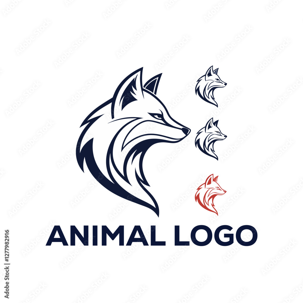 fox unique logo design illustration fox unique logo design illustration