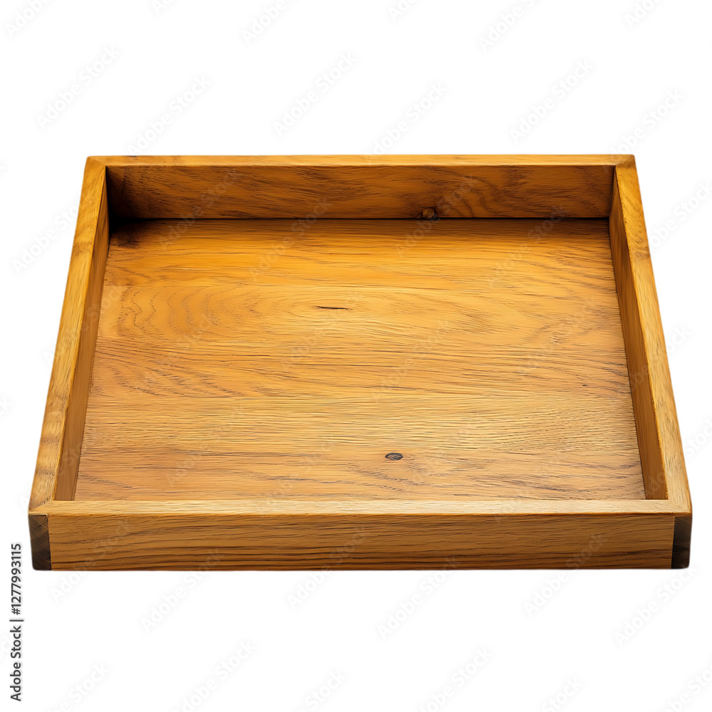 Rustic Wooden Tray Square Serving Home Decor Brown table grain craft empty clean style    