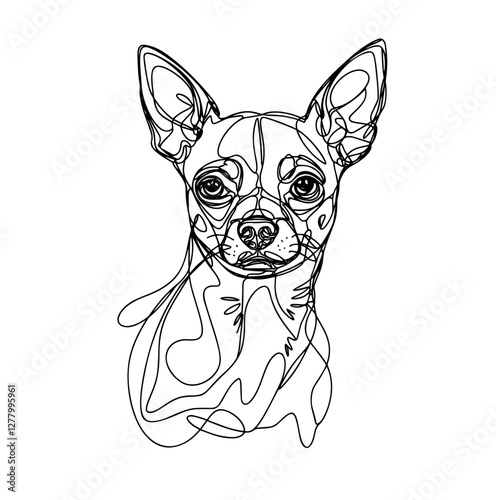  illustration of a Chihuahualine art vector