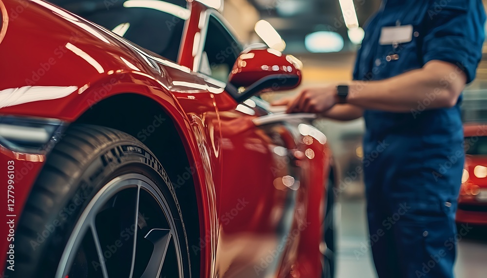 Obraz premium car checking