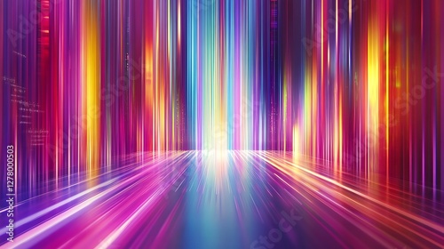Vibrant Colorful Light Streaks Abstract Background