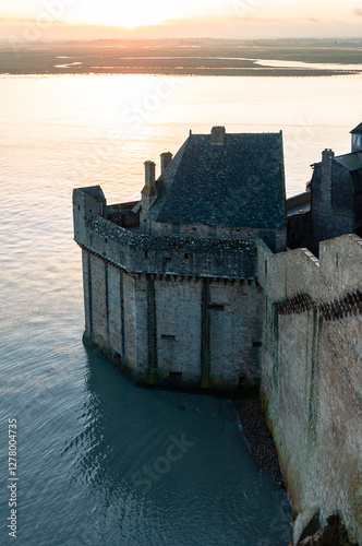 Twilight Reflections at Mont Saint-Michel