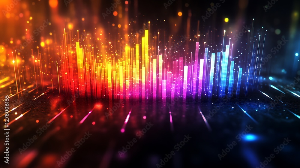 Abstract Colorful Light Bars Digital Art Abstract Colorful Light Bars Digital Art
