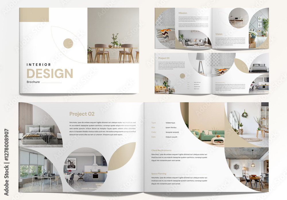 Interior Brochure Layout Stock Template | Adobe Stock