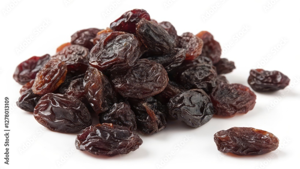 Pile of Raisins on White Background Pile of Raisins on White Background