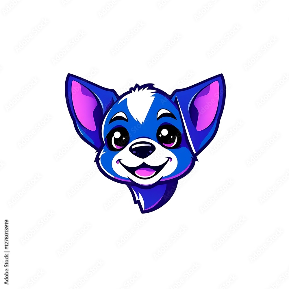 Obraz premium Adorable and Playful Dog Mascot Logo with a Friendly Expression and Charming Cartoon Style