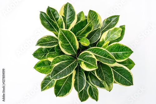 Aerial View of Vibrant Melo/Fule Plant: A Stunning Top-Down Perspective of this Unique and Striking Botanical Specimen, Showcasing its Lush Green Foliage and Intricate Details. Perfect for Botanical   photo