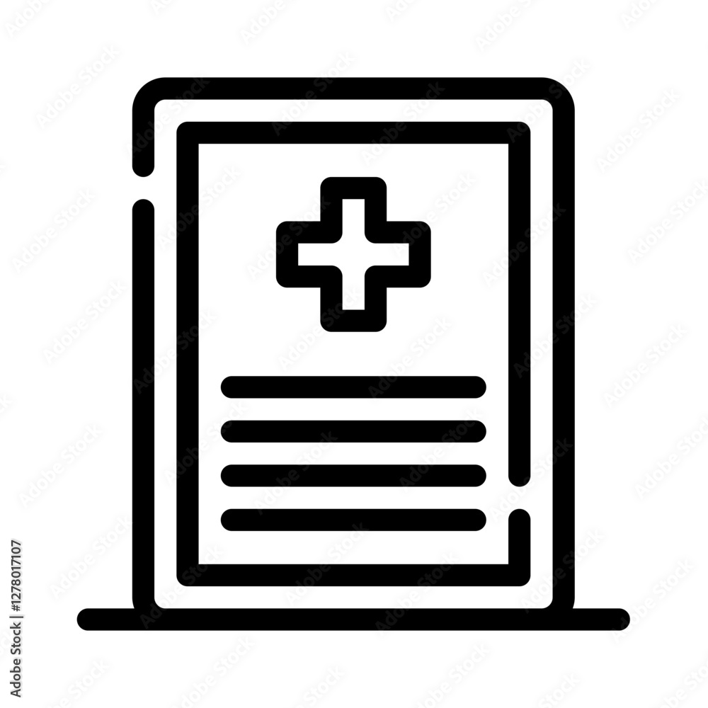 Obraz premium Icon Data Patient With Style Outline
