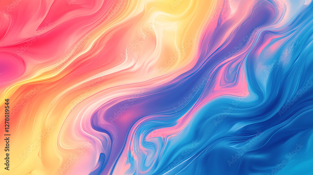 Abstract Swirling Pastel Color Fluid Art Design Abstract Swirling Pastel Color Fluid Art Design