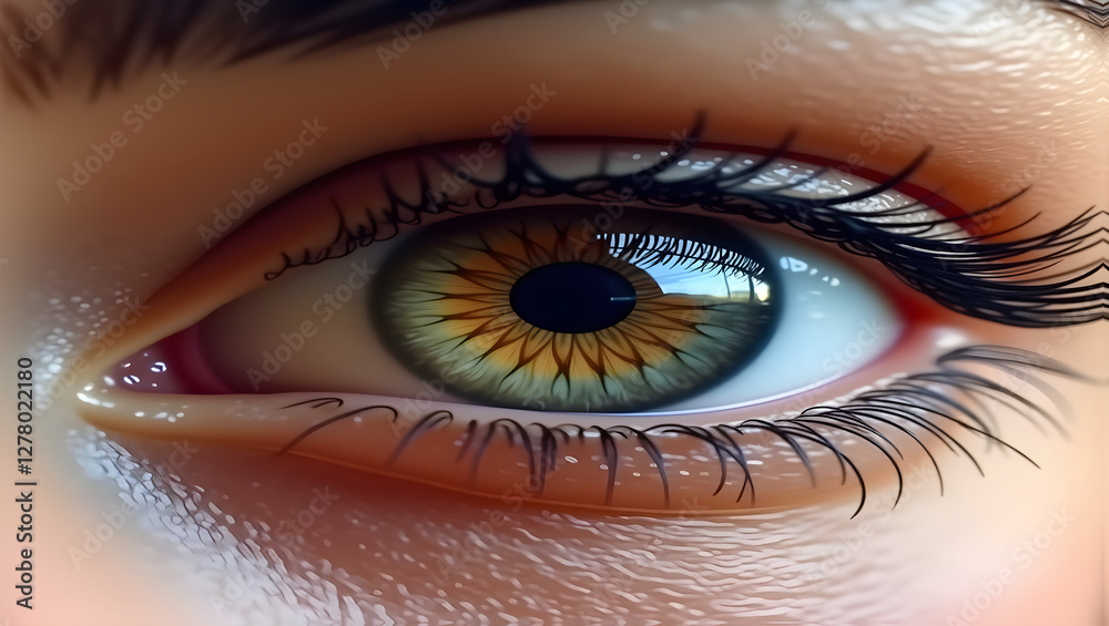 Fototapeta premium Close-Up of a Hyper-Realistic Artificial Human Eye