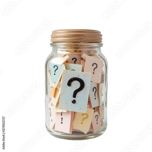 Mystery Jar: Questions & Answers Image isolated on transparent background
