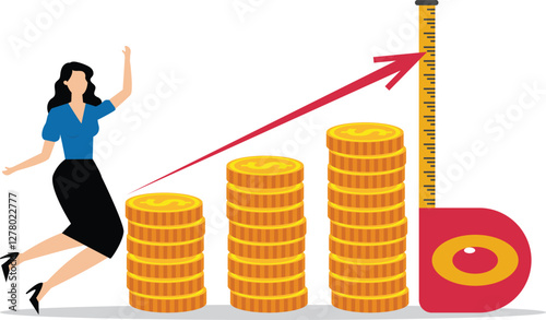 Business growth or income growth concept