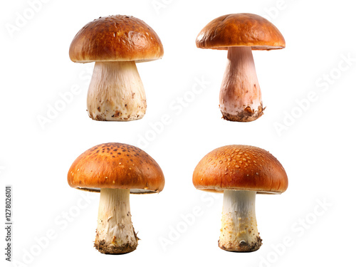 Mushrooms collection, Fresh mushrooms, and Mushrooms isolated