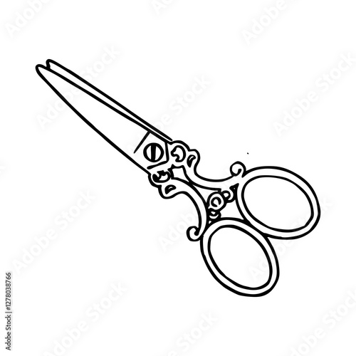 vintage scissors vector illustration