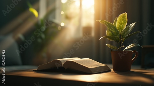 Christian Bible Study Concepts. Christian friend groups read and study the bible together in a home.