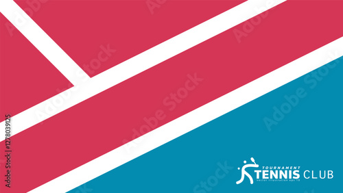 Tennis symbol with tennis court Illustrations for use in online sporting events , Illustration Vector EPS 10