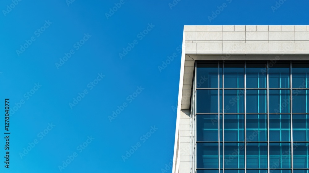 Obraz premium Federal Reserve building under clear blue sky. Featuring economic regulation and financial stability