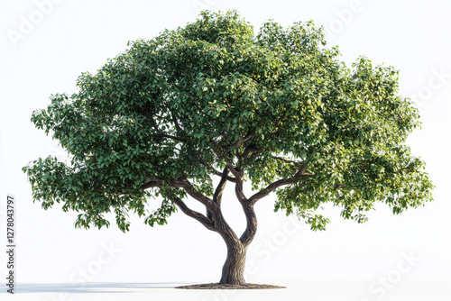 3D Rendered Summertime Tree, Isolated