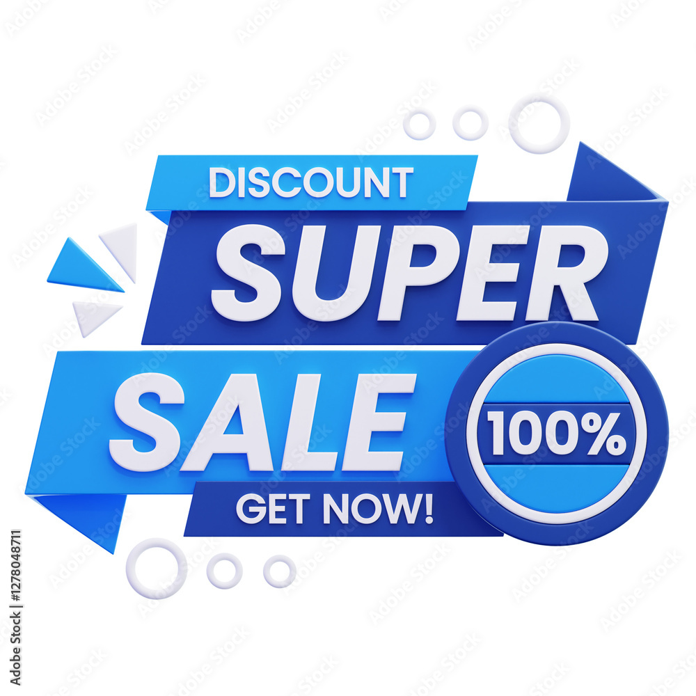100 percent discount badge 3d icon illustration 100 percent discount badge 3d icon illustration
