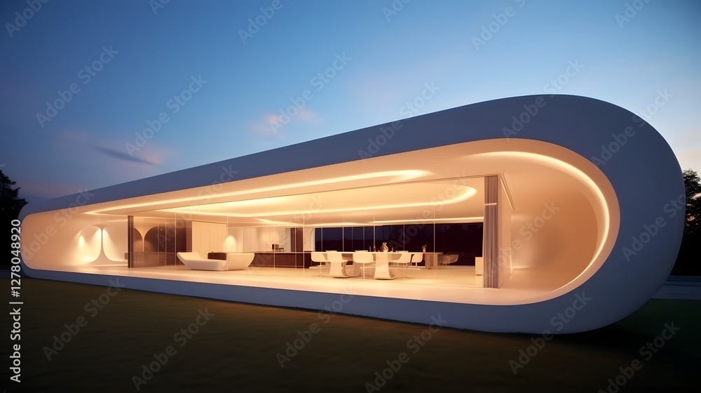 Futuristic Minimalist Home with Smooth White Surfaces and Open Spaces A Contemporary Architectural Design Featuring Clean Lines Bright Interiors and an Open Concept Layout Futuristic Minimalist Home with Smooth White Surfaces and Open Spaces A Contemporary Architectural Design Featuring Clean Lines Bright Interiors and an Open Concept Layout