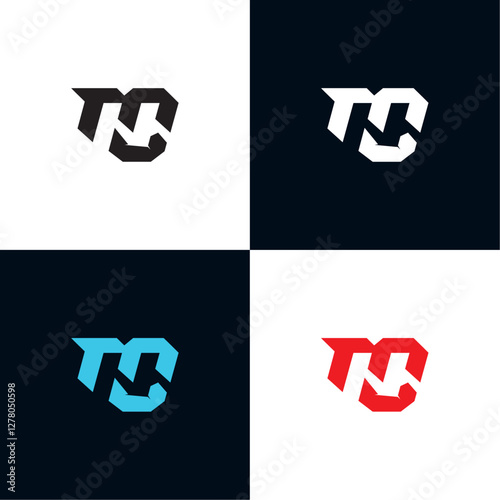 SM S M Letter Logo Design Vector, arm wrestling hands, strong muscular hands